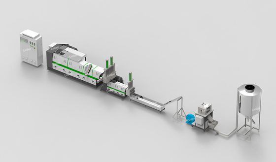 200 kg / h पीपी पीई फिल्म दानेदार प्लास्टिक रीसाइक्लिंग मशीन